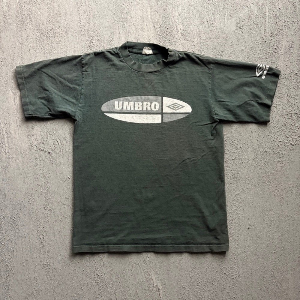 Vintage Umbro Shirt Small Green 1990s Sportswear Soccer Football